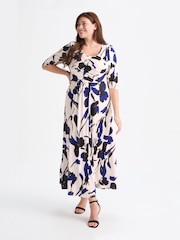 Scarlett & Jo Cream Ruched Maxi Gown - Image 1 of 4