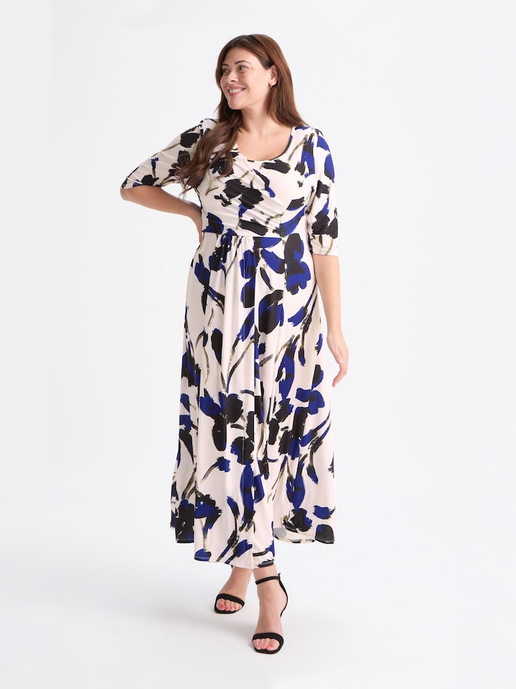 Scarlett & Jo Cream Ruched Maxi Gown - Image 1 of 4