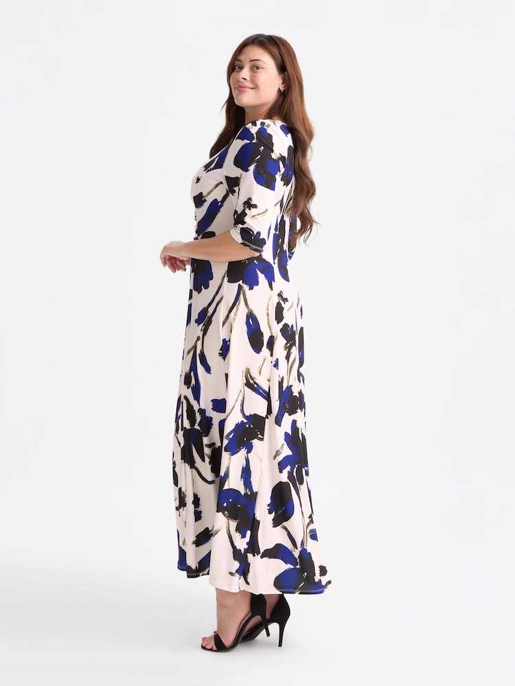 Scarlett & Jo Cream Ruched Maxi Gown - Image 4 of 4