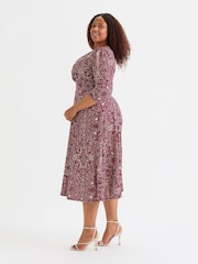 Scarlett & Jo Red Helena Midi Dress - Image 3 of 4