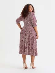 Scarlett & Jo Red Helena Midi Dress - Image 4 of 4