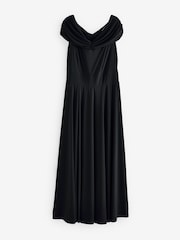 Scarlett & Jo Black Bardot Solid Maxi Dress - Image 5 of 5