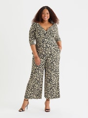 Scarlett & Jo Natural Three Quater Sleeve Jumpsuit - Image 1 of 5