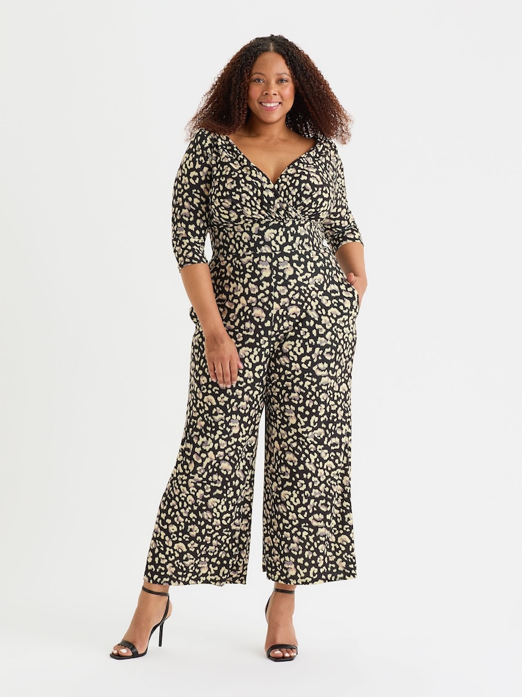 Scarlett & Jo Natural Three Quater Sleeve Jumpsuit - Image 1 of 5