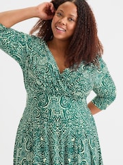 Scarlett & Jo Green Helena Midi Dress - Image 2 of 4
