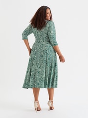 Scarlett & Jo Green Helena Midi Dress - Image 4 of 4