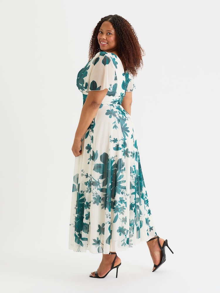 Scarlett & Jo Cream Float Isabelle Sleeve Maxi Dress - Image 3 of 5