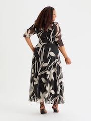 Scarlett & Jo Black Verity Print Maxi Gown - Image 2 of 4