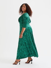 Scarlett & Jo Green Verity Pucci Velvet Maxi Gown - Image 4 of 5