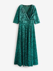 Scarlett & Jo Green Verity Pucci Velvet Maxi Gown - Image 5 of 5