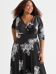 Scarlett & Jo Black Verity Velvet Maxi Dress - Image 2 of 4