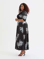 Scarlett & Jo Black Verity Velvet Maxi Dress - Image 3 of 4