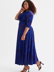 Scarlett & Jo Dark Blue Verity Pucci Velvet Maxi Gown - Image 2 of 4