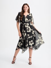 Scarlett & Jo Black Julie Hanky Hem Dress - Image 1 of 5