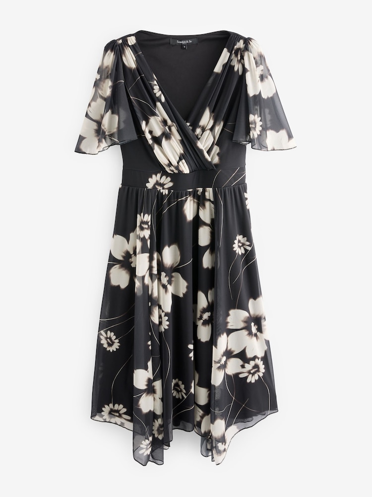 Scarlett & Jo Black Julie Hanky Hem Dress - Image 5 of 5
