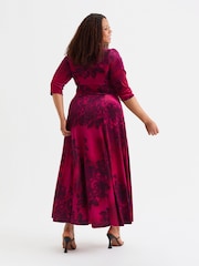Scarlett & Jo Wine Verity Pucci Velvet Maxi Gown - Image 4 of 5
