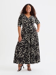 Scarlett & Jo Black Verity Pucci Velvet Maxi Gown - Image 1 of 5