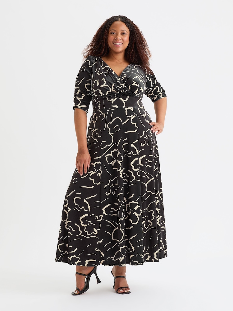 Scarlett & Jo Black Verity Pucci Velvet Maxi Gown - Image 1 of 5