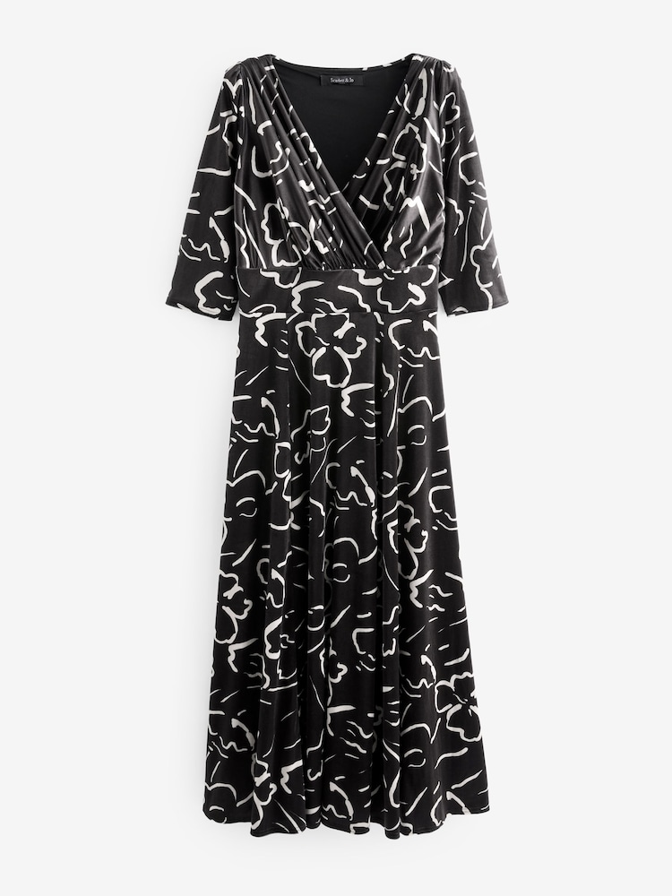 Scarlett & Jo Black Verity Pucci Velvet Maxi Gown - Image 5 of 5