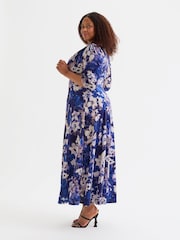 Scarlett & Jo Blue Verity Pucci Velvet Maxi Gown - Image 3 of 5