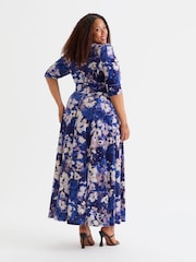Scarlett & Jo Blue Verity Pucci Velvet Maxi Gown - Image 4 of 5