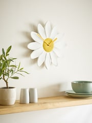 White Daisy Wall Clock - Image 2 of 6