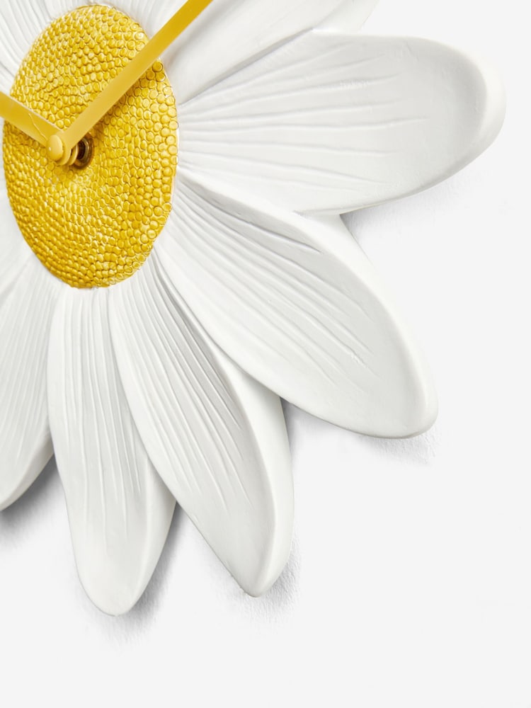 White Daisy Wall Clock - Image 6 of 6