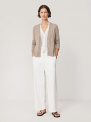 Jigsaw Natural Merino Double Front Cardigan - Image 4 of 7