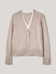 Jigsaw Natural Merino Double Front Cardigan - Image 6 of 7