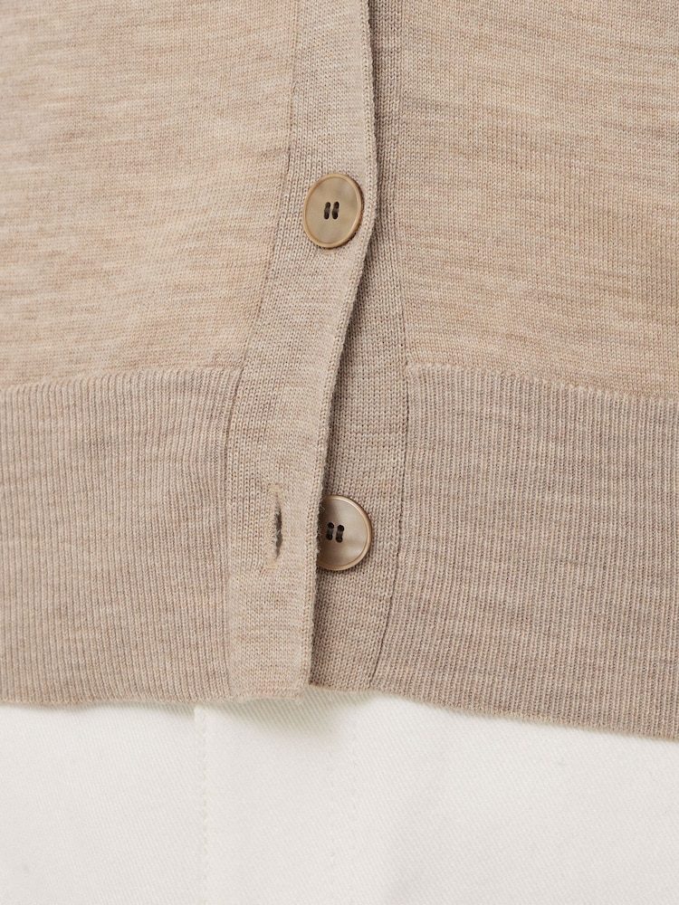 Jigsaw Natural Merino Double Front Cardigan - Image 7 of 7