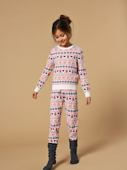 ONLY KIDS Christmas Knitted White Leggings - صورة 1 من 2