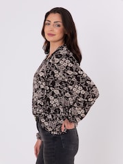 Lakeland Clothing Mia Jersey Long Sleeve Brown Blouse - Image 3 of 6