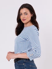 Lakeland Clothing Belinda Striped Breton 100% Cotton Top - Image 1 of 4