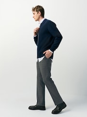 Brown Slim Check Trousers - Image 3 of 6