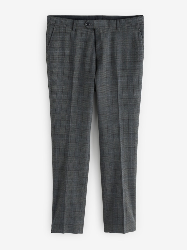 Brown Slim Check Trousers - Image 6 of 6