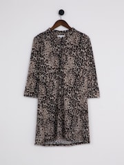 Lakeland Clothing Leopard Print Cecille Tunic Brown Dress - Изображение 1 из 4