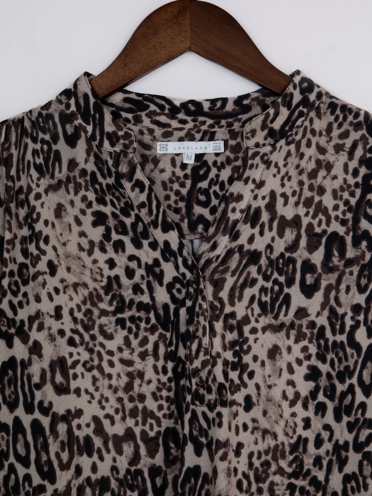 Lakeland Clothing Leopard Print Cecille Tunic Brown Dress - Изображение 2 из 4