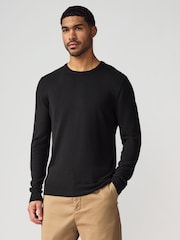 Black Crew Neck Regular Fit Soft Touch Jumpers 2 Pack - Image 2 of 8