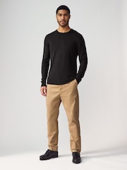 Black Crew Neck Regular Fit Soft Touch Jumpers 2 Pack - Image 4 of 8