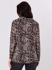 Lakeland Clothing Elsie Cowl Neck Long Sleeve Brown Top - Image 4 of 6