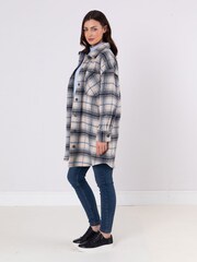 Lakeland Clothing Blue Madeline Longline Check Shacket - Image 2 of 6