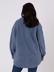 Lakeland Clothing Blue Teddie Button Down Jacket - Image 4 of 7