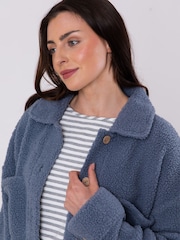 Lakeland Clothing Blue Teddie Button Down Jacket - Image 5 of 7