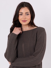 Lakeland Clothing Cleo Knitted Brown Jumper - Image 1 of 4
