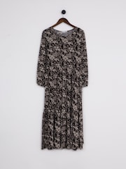 Lakeland Clothing Mollie Long Sleeve Maxi Brown Dress - Image 2 of 3
