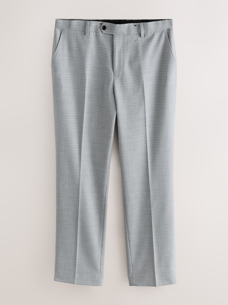 Light Grey Slub Text Trousers - Image 2 of 2 Light Grey Slub Text Trousers - Image 2 of 2