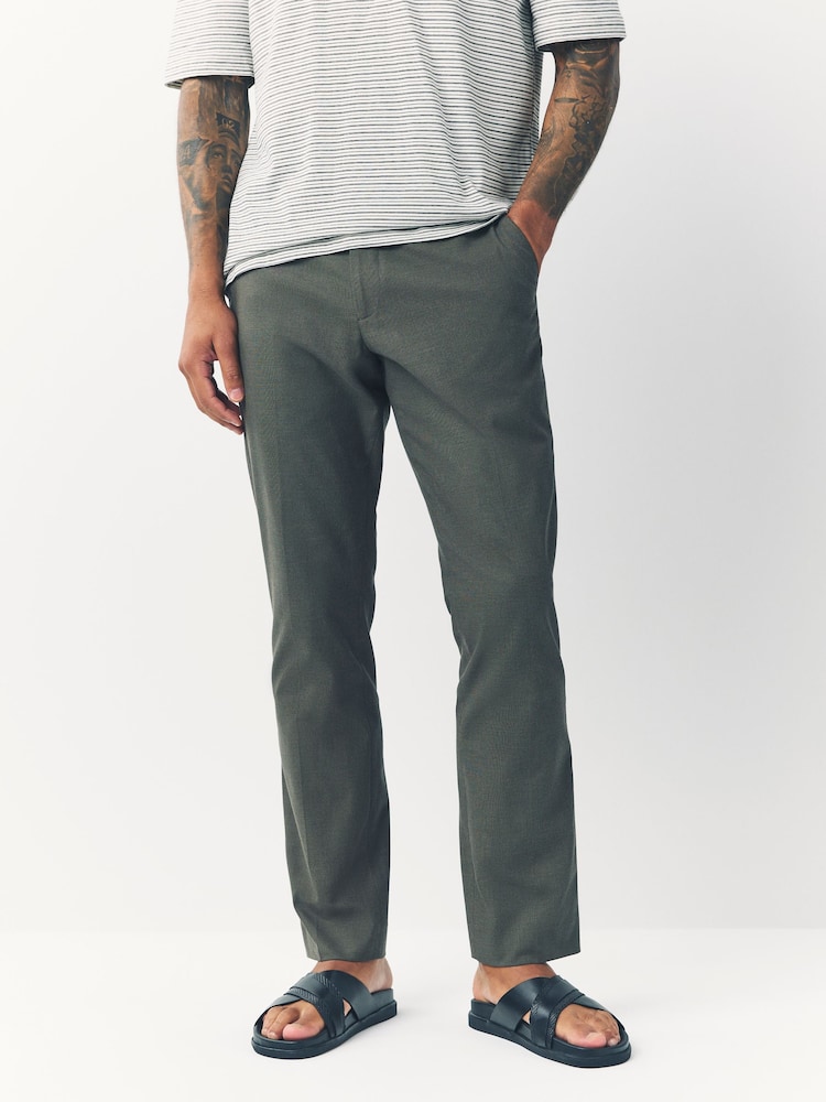 Khaki Green Khaki Slim Trousers - Image 1 of 1 Khaki Green Khaki Slim Trousers - Image 1 of 1