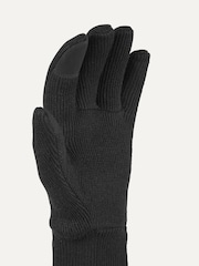Negro - Guantes de punto cortavientos con cuello de SealSkinz - Imagen 2 de 3