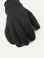 Negro - Guantes de punto cortavientos con cuello de SealSkinz - Imagen 3 de 3