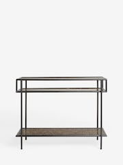Rockett St George Leopard Print Glass Console - Image 4 of 7